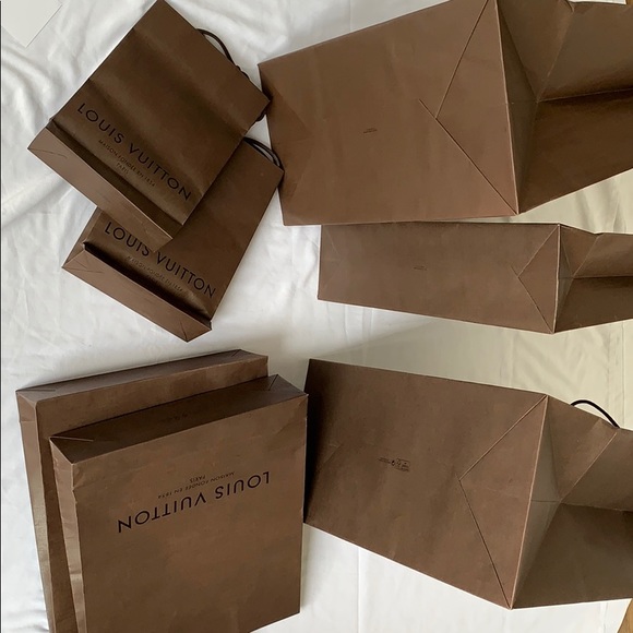 Louis Vuitton brown paper shopper shipping bag - Picture 7 of 7
